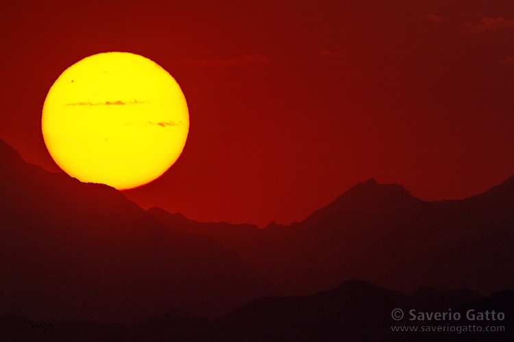 Sunset at Omani mountains