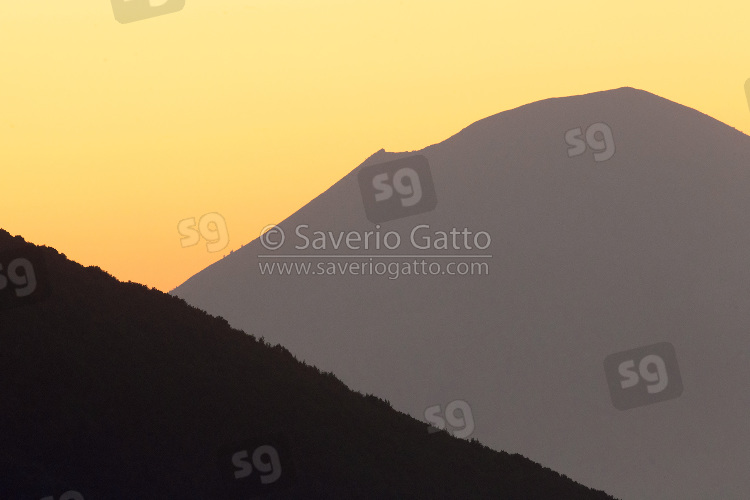 Mount Vesuvius at sunset