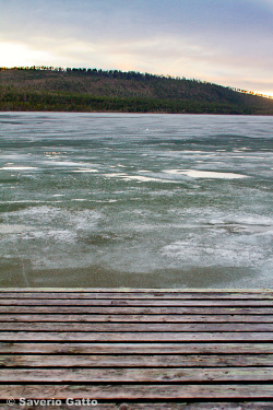A frozen lake in Finland