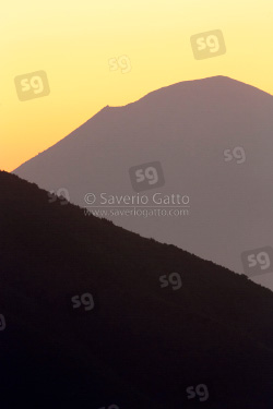 Mount Vesuvius at sunset